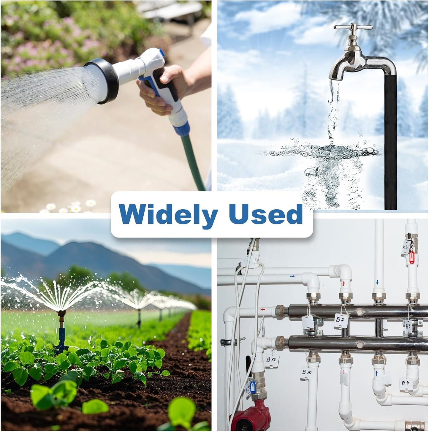 TOPDURE Foam Pipe Insulation Covers, 1" Water Pipe Freeze Protection, Foam Tube Wraps for Indoor and Outdoor Water Pipes