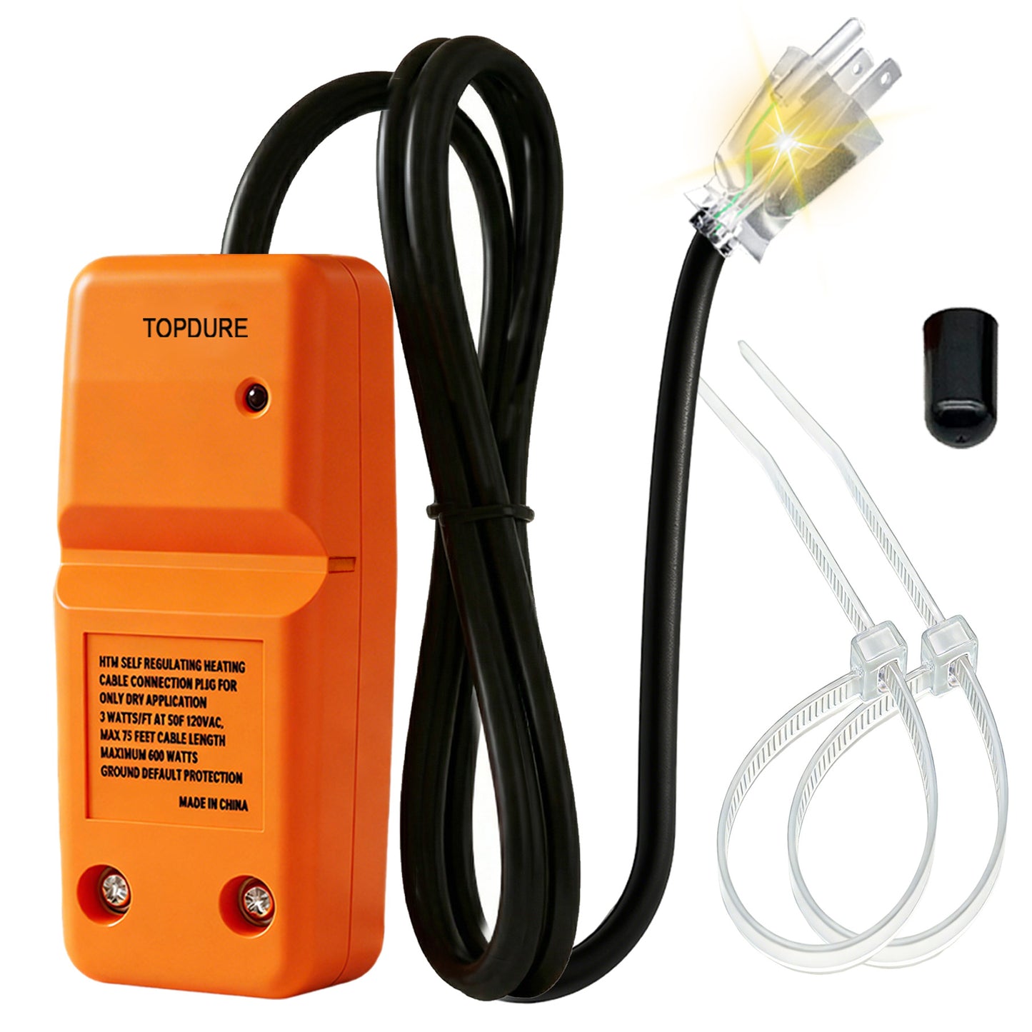 TOPDURE HTM Self-Regulating Heat Cable Plug-in Connection Kit Cable Accessory