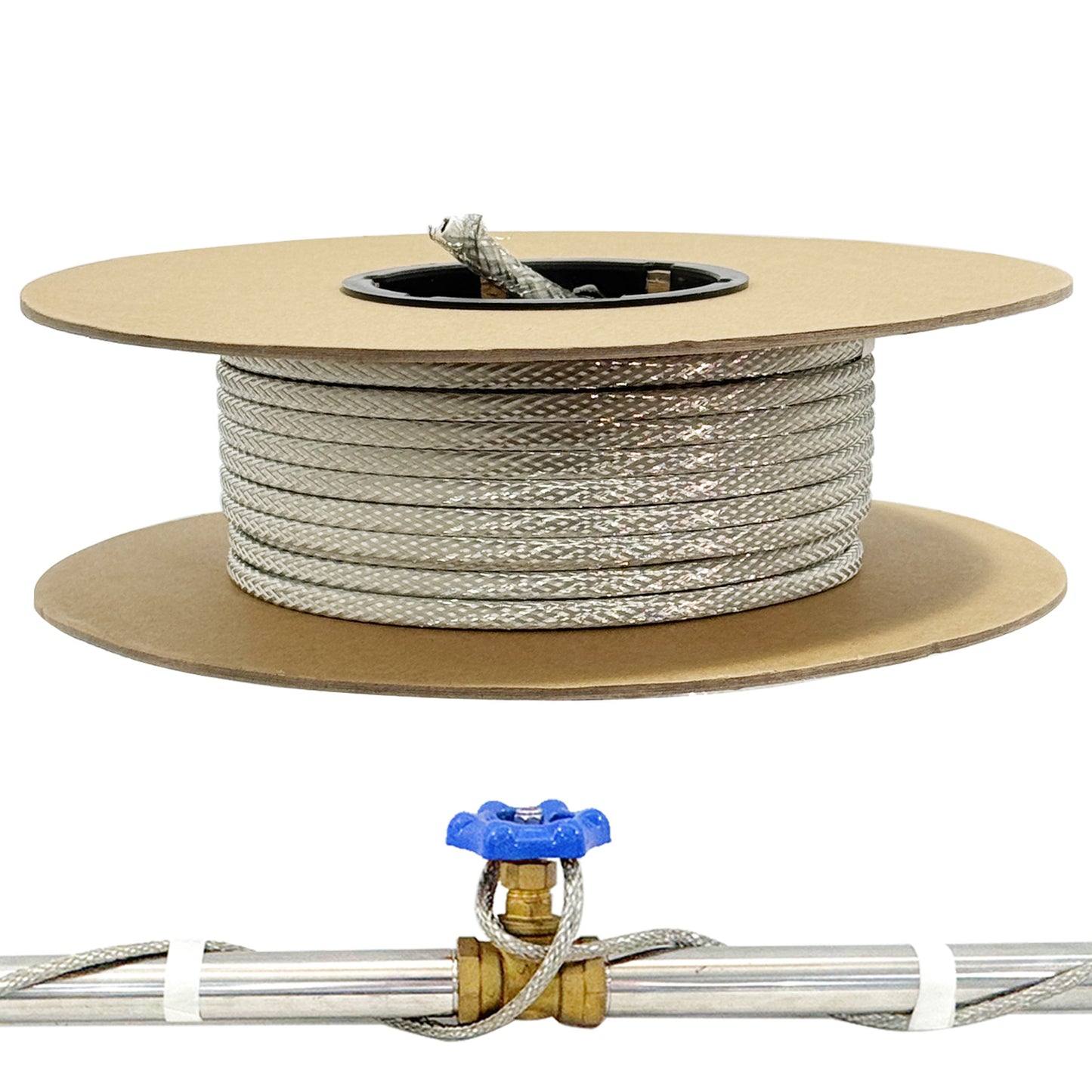 TOPDURE HTM Braid Self Regulating Heating Cable Mobile Home Heat Tape Water Pipes Freeze Protection