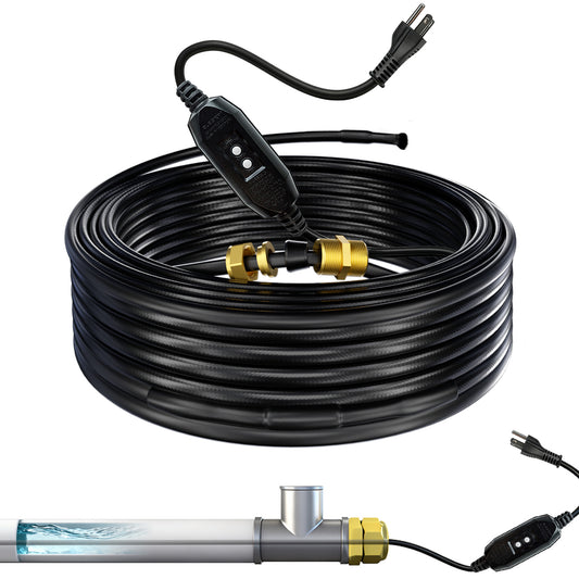 TOPDURE In Pipe Heating Cable Prevents Pipes from Freezing, Internal Self-regulating Heat Trace Cable for Safe Drinking Water, 3W/FT 120V