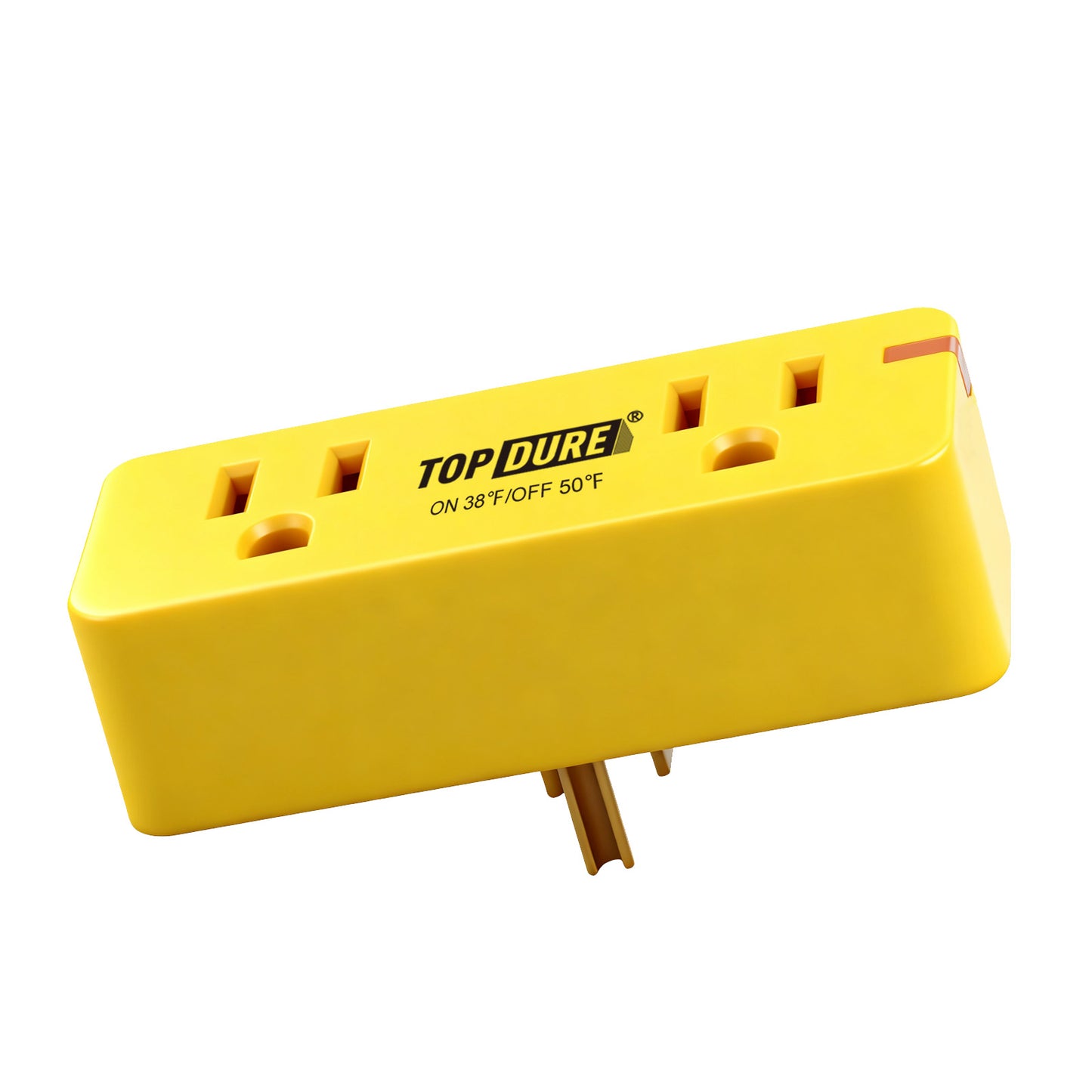 TOPDURE Thermostat Plug Outlet for Heat Cables, Temperature Controlled Outlet with Auto On at 38℉/Off at 50℉