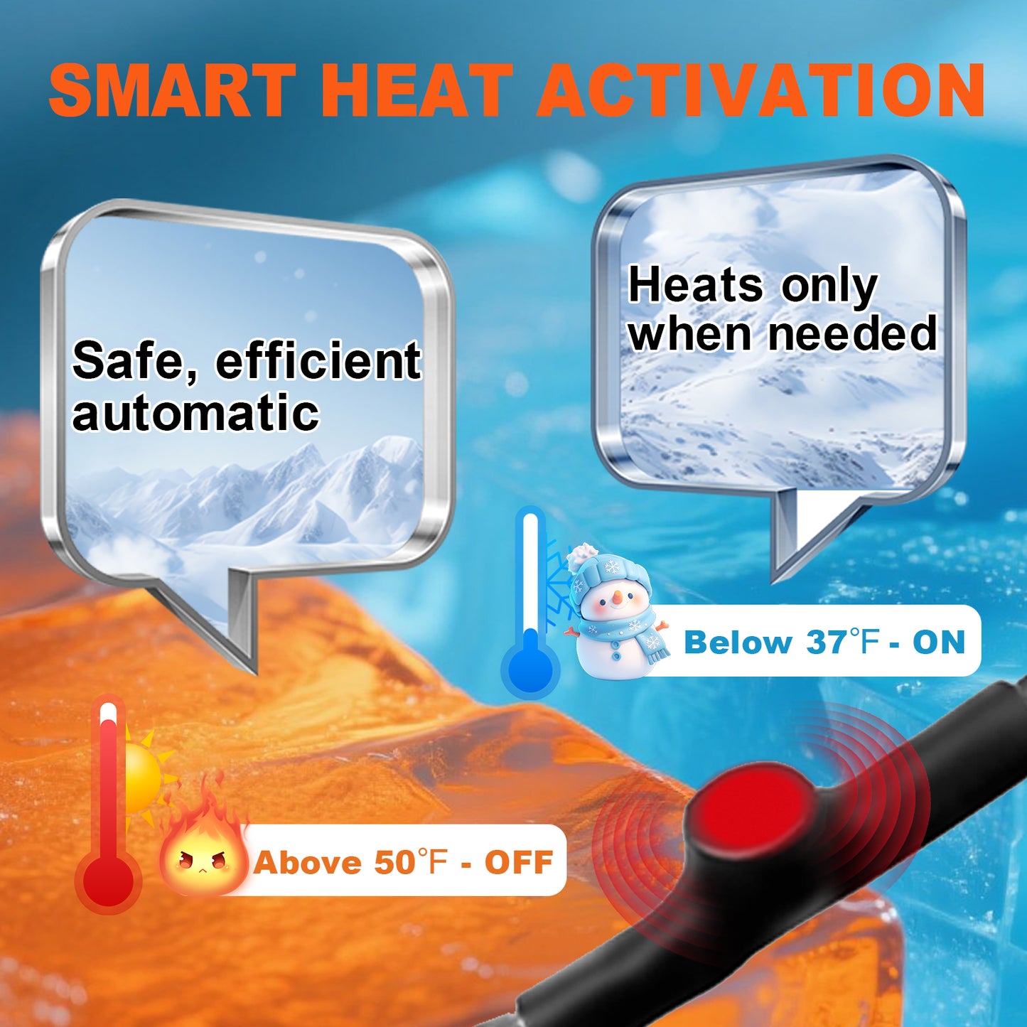 TOPDURE Pipe Heat Cable for Pipe Freeze Protection, Self-Regulating Heat Tape for Pipes of Metal and Plastic 3W/FT 120V