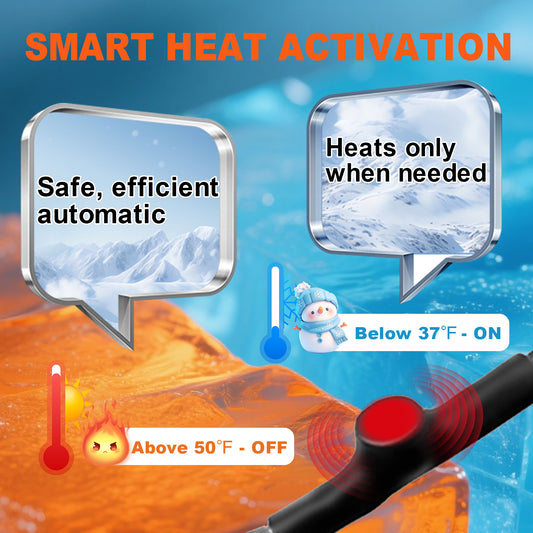 TOPDURE Pipe Heat Cable for Pipe Freeze Protection, Self-Regulating Heat Tape for Pipes of Metal and Plastic 3W/FT 120V