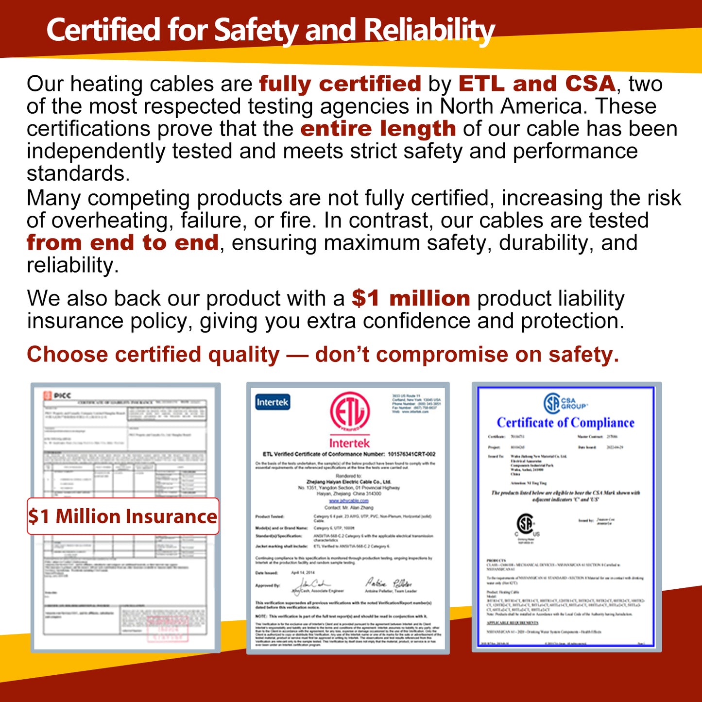 TOPDURE Heat Tape for Water Pipes Pipe Freeze Protect Heating Cable Keeps Water Flowing at -40°F with 3ft Lighted Plug, 120V